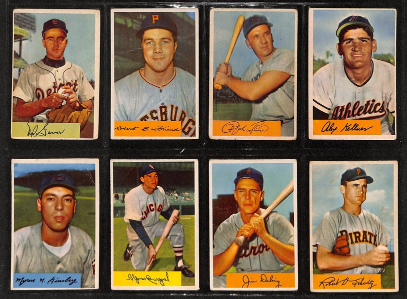 Lot Of 74 1954 Bowman Baseball Cards w. Ralph Kiner